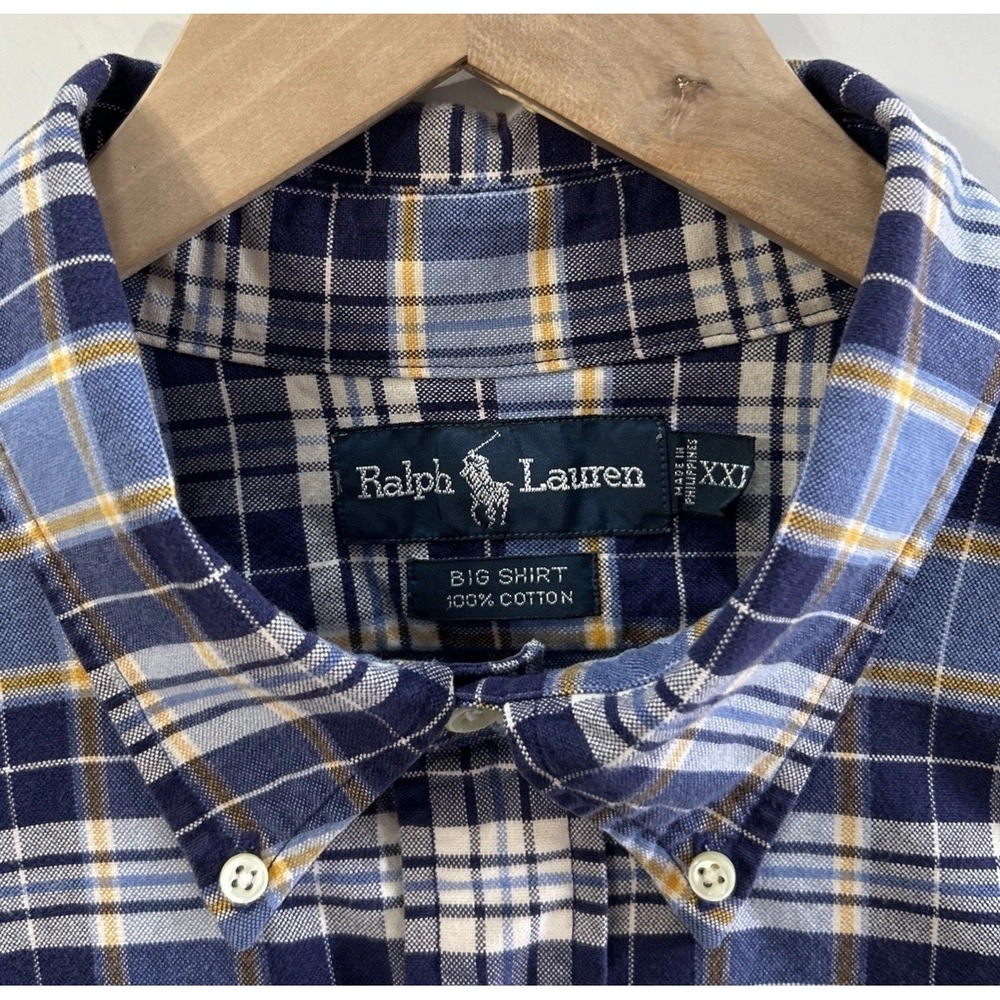 Mens Ralph Lauren BIG SHIRT L/S Button Down Sz XXL 100% Cotton